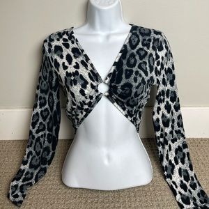 Leopard crop top